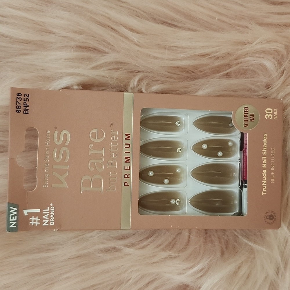 Brand New KISS BARE BUT BETTER PREMIUM False Nails-L